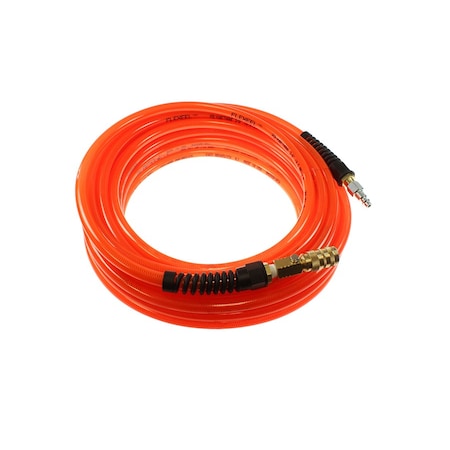 COILHOSE PNEUMATICS Flexeel Hose 1/4" ID x 100' w/Coblo Transparent Orange PFE4100TQ15CB